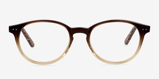 Alyvia Brown AcetateEyeglass Frames from EyeBuyDirect, Front View