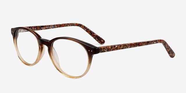 Alyvia Brown AcetateEyeglass Frames from EyeBuyDirect, Angle View