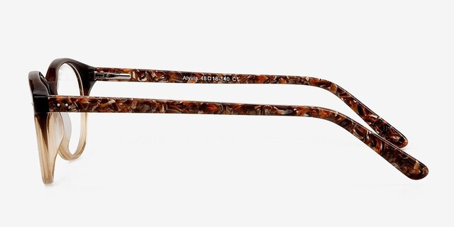 Alyvia Brown AcetateEyeglass Frames from EyeBuyDirect, Side View