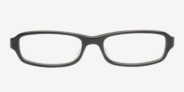 Georgie Black AcetateEyeglass Frames from EyeBuyDirect, Front View