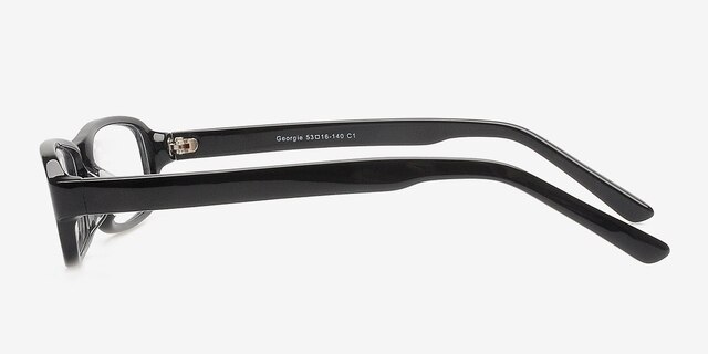 Georgie Black AcetateEyeglass Frames from EyeBuyDirect, Side View