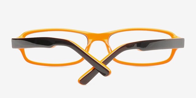 Georgie Black & Orange AcetateEyeglass Frames from EyeBuyDirect, Closed View