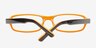 Georgie Black & Orange AcetateEyeglass Frames from EyeBuyDirect, Closed View