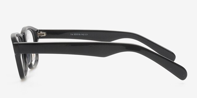 Ira Black AcetateEyeglass Frames from EyeBuyDirect, Side View