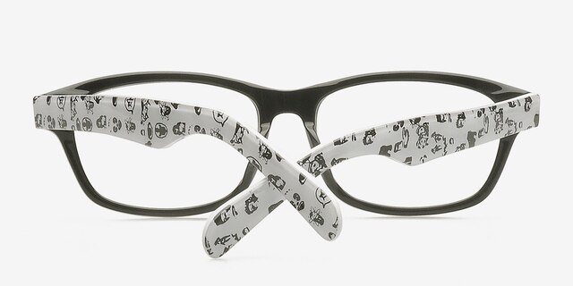Ira Black & White AcetateEyeglass Frames from EyeBuyDirect, Closed View