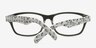 Ira Black & White AcetateEyeglass Frames from EyeBuyDirect, Closed View