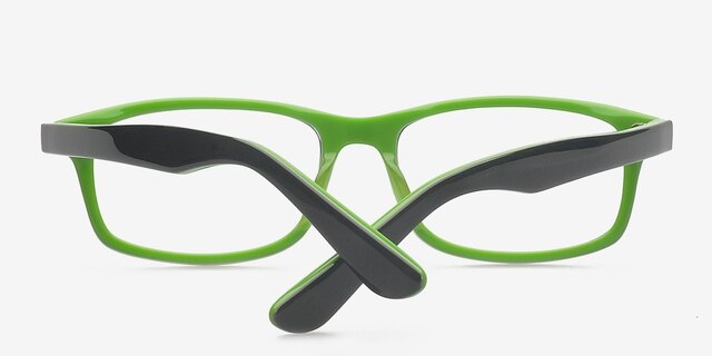 Jacki Black & Green AcetateEyeglass Frames from EyeBuyDirect, Closed View