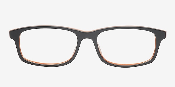 Jacki Black/Orange Acetate Eyeglass Frames