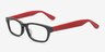 Jinny Black & Red AcetateEyeglass Frames from EyeBuyDirect, Angle View