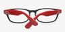 Jinny Black & Red AcetateEyeglass Frames from EyeBuyDirect, Closed View