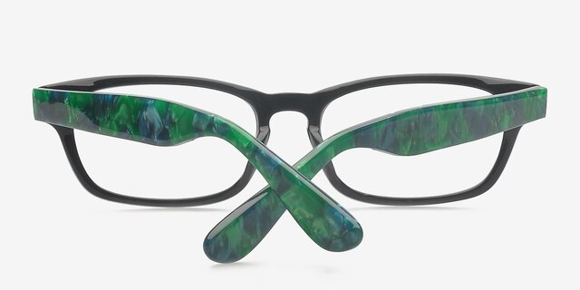 Jinny Black & Green AcetateEyeglass Frames from EyeBuyDirect, Closed View