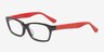 Jody Black & Red AcetateEyeglass Frames from EyeBuyDirect, Angle View