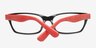 Jody Black & Red AcetateEyeglass Frames from EyeBuyDirect, Closed View
