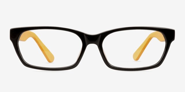 Jody Black & Yellow AcetateEyeglass Frames from EyeBuyDirect, Front View