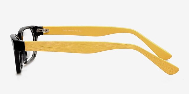Jody Black & Yellow AcetateEyeglass Frames from EyeBuyDirect, Side View