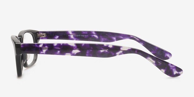Kellie Black AcetateEyeglass Frames from EyeBuyDirect, Side View