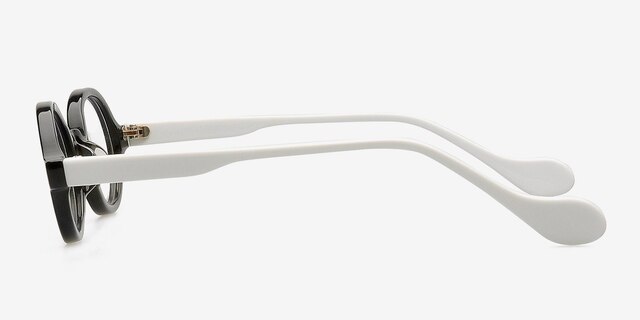 Kerry Black & White AcetateEyeglass Frames from EyeBuyDirect, Side View