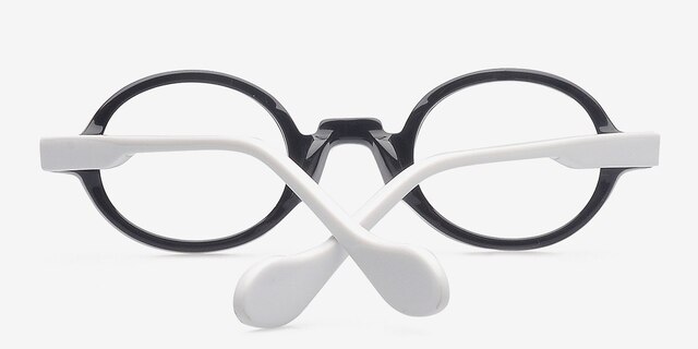 Kerry Black & White AcetateEyeglass Frames from EyeBuyDirect, Closed View