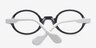 Kerry Black & White AcetateEyeglass Frames from EyeBuyDirect, Closed View