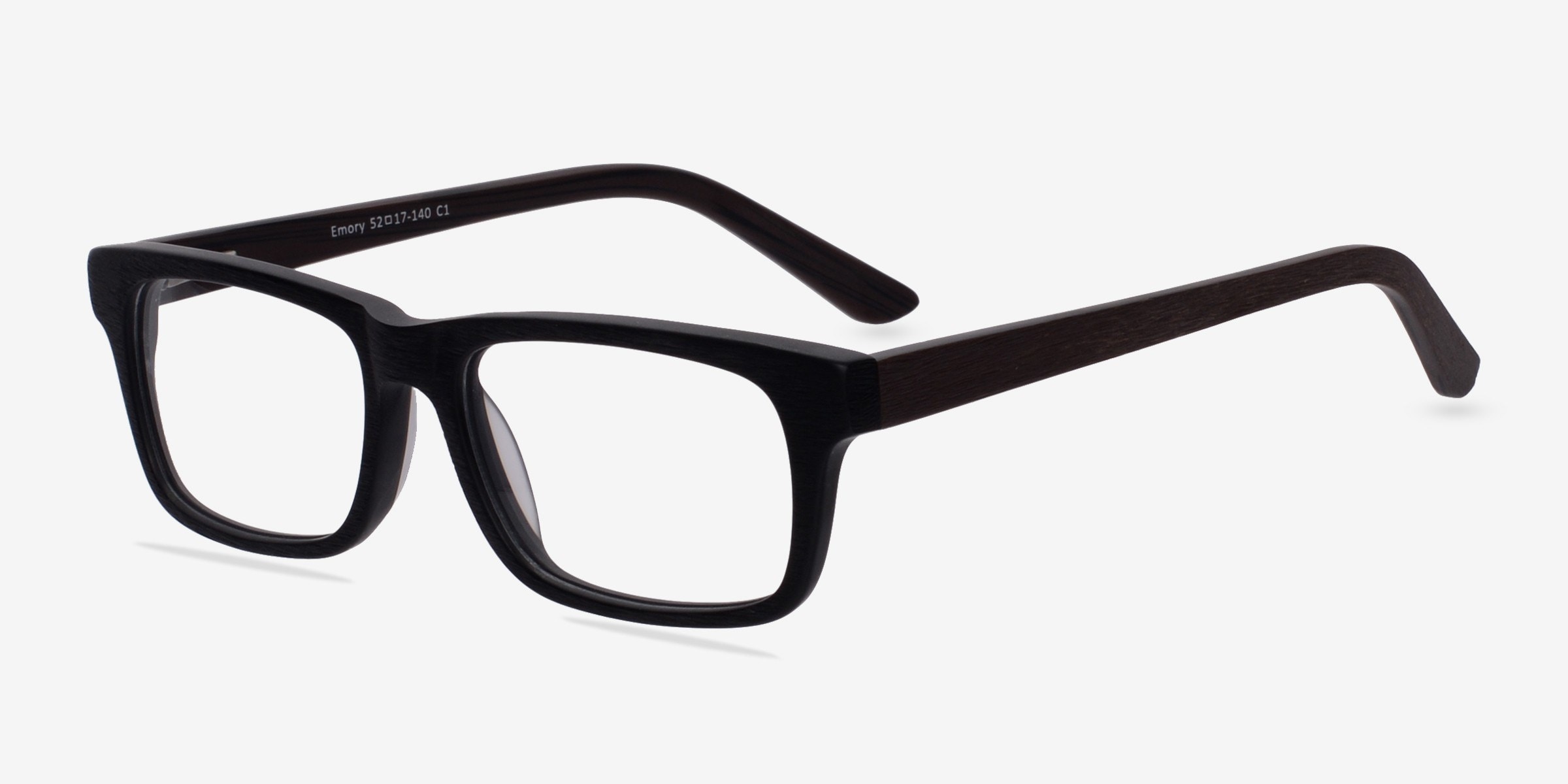 Emory Rectangle Black Full Rim Eyeglasses | Eyebuydirect