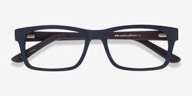 Emory Noir Acétate Montures de lunettes de vue d'EyeBuyDirect, Vue Rapprochée
