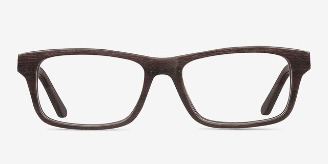 Emory Café AcétateMontures de lunettes de vue d'EyeBuyDirect, Vue de Face