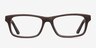 Emory Café AcétateMontures de lunettes de vue d'EyeBuyDirect, Vue de Face
