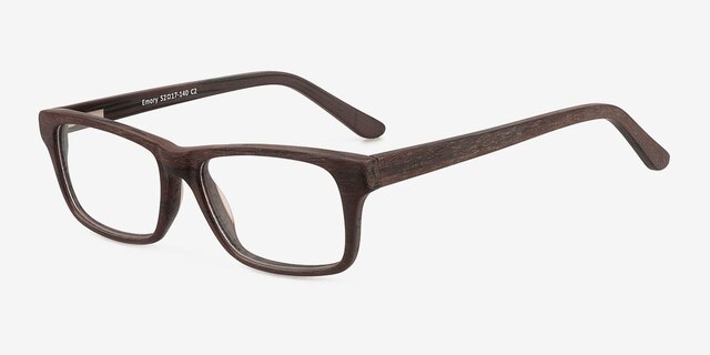 Emory Café AcétateMontures de lunettes de vue d'EyeBuyDirect, Vue d'Angle