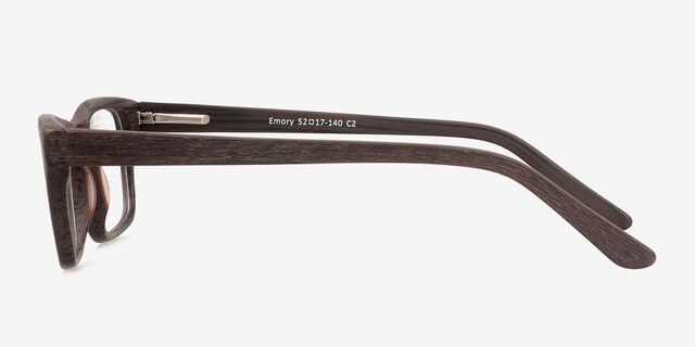 Emory Café AcétateMontures de lunettes de vue d'EyeBuyDirect, Vue de Côté