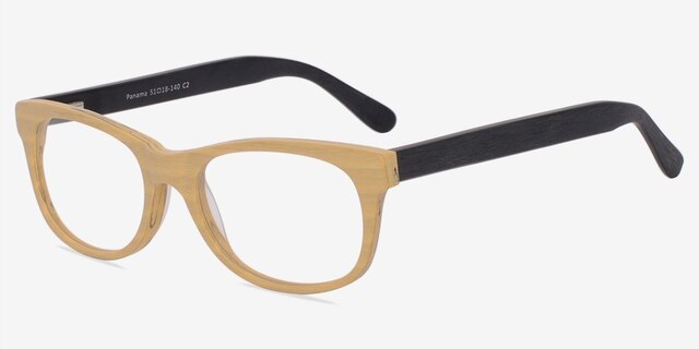 Panama Wood AcetateEyeglass Frames from EyeBuyDirect, Angle View