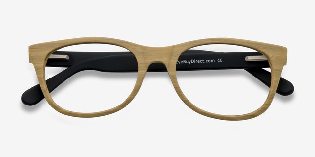 Panama Wood AcetateEyeglass Frames from EyeBuyDirect, Closed View