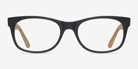 Panama Noir Acétate Montures de lunettes de vue d'EyeBuyDirect, Vue de Face