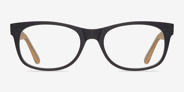Panama Black AcetateEyeglass Frames from EyeBuyDirect, Front View