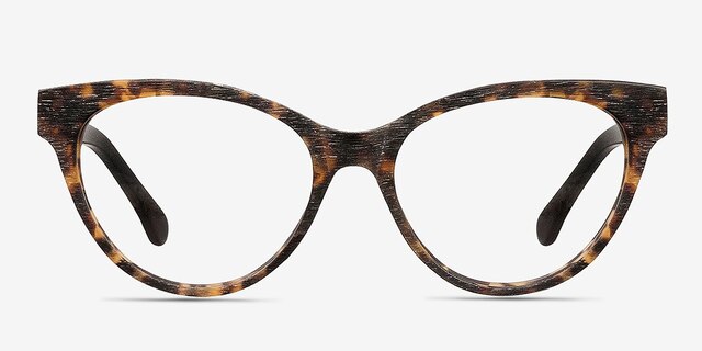 Jane Birkin Brown & Tortoise AcetateEyeglass Frames from EyeBuyDirect, Front View