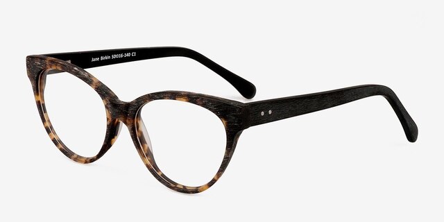 Jane Birkin Brown & Tortoise AcetateEyeglass Frames from EyeBuyDirect, Angle View