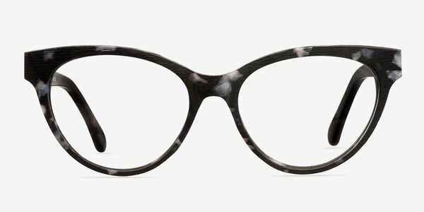 Jane Birkin Gray Tortoise Wood-texture Eyeglass Frames