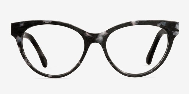 Jane Birkin Gray Tortoise Wood-textureEyeglass Frames from EyeBuyDirect, Front View