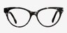Jane Birkin Gray Tortoise Wood-textureEyeglass Frames from EyeBuyDirect, Front View