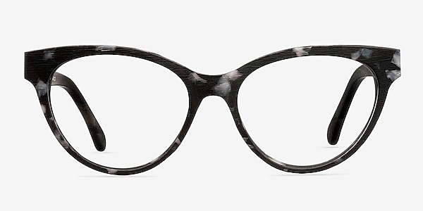 Jane Birkin Gray Tortoise Wood-texture Eyeglass Frames
