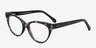 Jane Birkin Gray Tortoise Wood-textureEyeglass Frames from EyeBuyDirect, Angle View