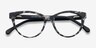 Jane Birkin Gray Tortoise Wood-textureEyeglass Frames from EyeBuyDirect, Closed View