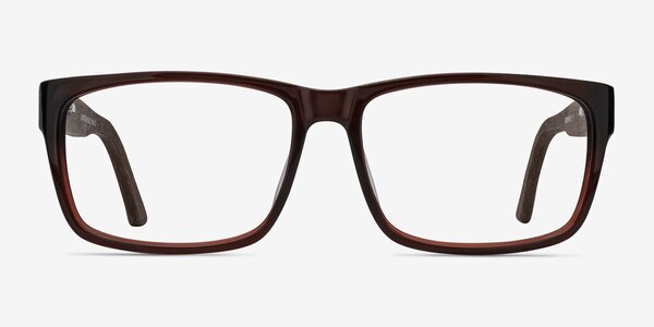 Lexington Brown Wood-texture Eyeglass Frames