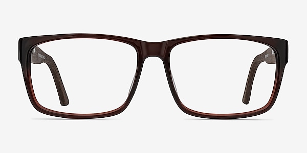 Lexington Brown Wood-texture Eyeglass Frames