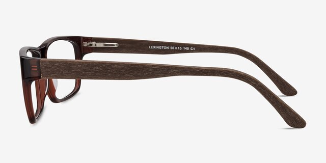 Lexington Brown Wood-textureEyeglass Frames from EyeBuyDirect, Side View