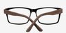 Lexington Black Wood-textureEyeglass Frames from EyeBuyDirect, Closed View
