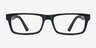 Cambridge Noir AcétateMontures de lunettes de vue d'EyeBuyDirect, Vue de Face