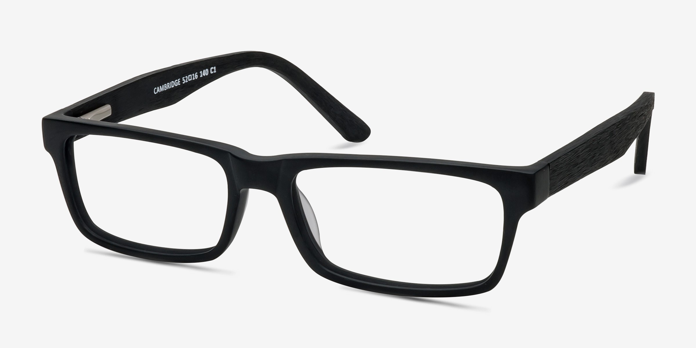 Cambridge Rectangle Black Full Rim Eyeglasses Eyebuydirect Canada 