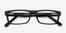 Cambridge Noir AcétateMontures de lunettes de vue d'EyeBuyDirect, Vue Rapprochée