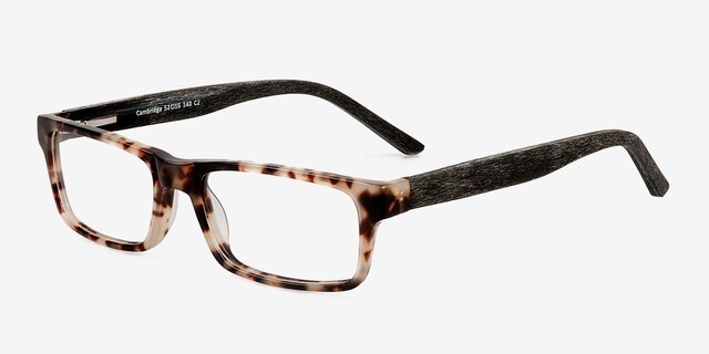 Cambridge Brown & Tortoise Wood-textureEyeglass Frames from EyeBuyDirect, Angle View