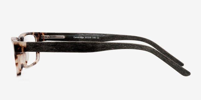 Cambridge Brown & Tortoise Wood-textureEyeglass Frames from EyeBuyDirect, Side View